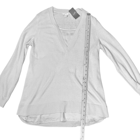 🆕 J. Jill Layered Sweater Tunic Womens Size S Buttercup Yellow Lightweight NWT - Picture 8 of 9